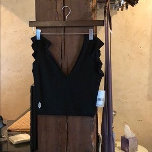 Free People Black Crop